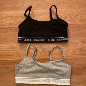 Two Calvin Klein bralettes